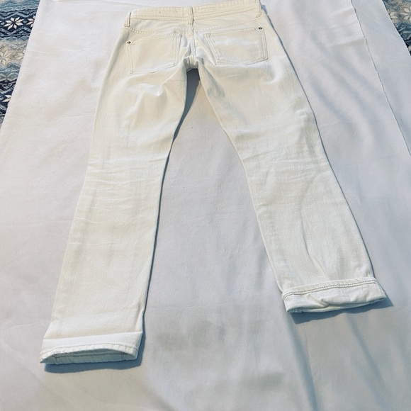Anthropologie Pilcro Mid Rise Distressed Fit Boyfriend Jeans White Size 25 x 29” - Picture 11 of 14